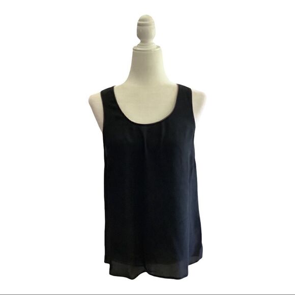 Maeve Sleeveless Black & Brown Silk Blouse. Size 6 Excellent Condition - Picture 1 of 4